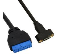 Zeizafa Cavo Prolunga da USB C a IDC20P per Pannello Frontale da Femmina a Femmina Sostituzione Flessibile da 5 Gbps per Schede Madri PC Header per Pannello Frontale