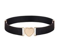 Zeizafa Cintura elastica in vita per ragazze e bambini decorativa in vita Cincher a forma di cuore fibbia regolabile cintura per bambini