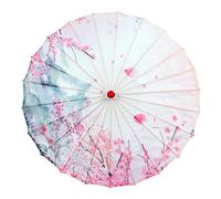 Zeizafa Durability Bamboos Frame Silk Umbrella for Asian Theme Parties Photo Shoot Cultural Celebration Marvelous Accessories Classical Dance Parasol