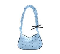 Zeizafa Elegante Borsa A Tracolla Casual Per Le Signore Ampio Interno Con Tracolla Pieghettata Ampio Aambraccio Borsa Uso Ufficio Fiocco Design Borsa A Tracolla, Blu