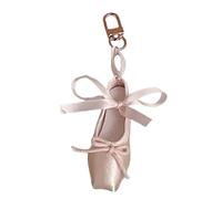 Zeizafa Elegante portachiavi in lega a forma di scarpette da balletto, accessorio alla moda per donne e ragazze