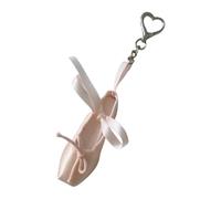 Zeizafa Elegante portachiavi in lega a forma di scarpette da balletto, accessorio alla moda per donne e ragazze
