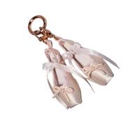 Zeizafa Elegante portachiavi in lega a forma di scarpette da balletto, accessorio alla moda per donne e ragazze