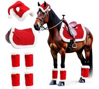 Zeizafa Fasce Festive per Le Gambe dei Protezioni Traspiranti Regolabili Sfilate Natale E Giostre Natalizie Accessori Equestri Festivi