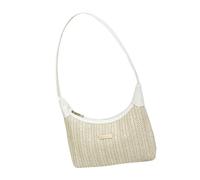Zeizafa Natural Wicker Shoulder Bag with Multiple Compartments Breathable Underarm Bag Casual Handbag for Various Occsion Seasonal Women's Pouch