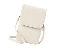 Zeizafa Organizzatori Di Carte In Pelle PU Multistrato A Tracolla Per Telefono Compatto A Tracolla Moda Per Viaggi E Spostamenti Portafoglio Telefono Moda Etica, bianco