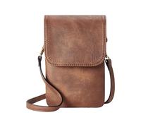 Zeizafa Organizzatori Di Carte In Pelle PU Multistrato A Tracolla Per Telefono Compatto A Tracolla Moda Per Viaggi E Spostamenti Portafoglio Telefono Moda Etica, marrone