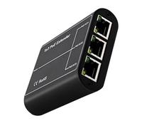 Zeizafa Ripetitori Rete Poe da 100/1000 Mbps velocità Switch con 3 Porte Uscita Che supportano l'estensione Ethernet a 100 Metri Installazione Plug And Play e indicatori LED Poe Gigabit