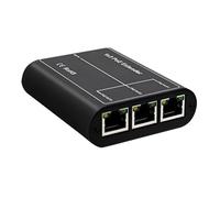 Zeizafa Ripetitori Rete Poe da 100/1000 Mbps velocità Switch con 3 Porte Uscita Che supportano l'estensione Ethernet a 100 Metri Installazione Plug And Play e indicatori LED Poe Gigabit