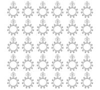 Zeizafa Set Gioielli permanenti con Perline Metallo, Portachiavi con ciondoli a Cerchio, per Auto, casa, spirituali, guarnisce Piccole Perline Gioielli supplica