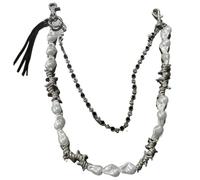 Zeizafa Uomini Alla Catena In Metallo E Perle Accessori Per Stili Strada Alla Adatti Appassionati Stili Giovanili Gioielli Festival Musicali