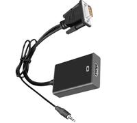 Zeizafa VGA to HDTV Adapter Converters PC Source Output to Monitors Connector Male to Female Video Dongle Monitors HDTV Connector