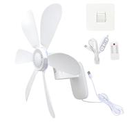 Zeizafa Wall Mount Fan Quiet Small Wall Cooling with 8H Timer Remote 4 Speed for Home Bedroom Kitchen Office Garage Energy Efficient USB Desk