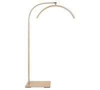 ZEKAHOV Half Moon - Lampada da terra a LED professionale senza ombre per tecnici delle ciglia, estetisti e tatuatori, dimmerabile, per extension di ciglia, nail art, casa e ufficio (oro)