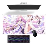 ZEKYGPP Anime - Tappetino per mouse Honkai Impact 3rd Elysia Tappetino da scrivania per anime, Tappetino per mouse grande, tappetino per mouse in gomma per mouse