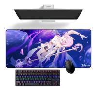 ZEKYGPP Anime - Tappetino per mouse Honkai Impact 3rd Elysia Tappetino da scrivania per anime, Tappetino per mouse grande, tappetino per mouse in gomma per mouse