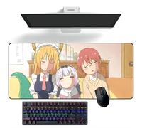 ZEKYGPP Anime Tappetino per mouse Miss Kobayashi's Dragon Maid Tappetini per mouse Anime Tappetino per tastiera Tappetino per mouse Grandi