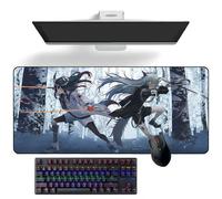 ZEKYGPP Tappetino per mouse a tema anime Arknights Lappland, tappetino per scrivania, tappetino per tastiera, tappetino per mouse in gomma, 400 mm x 900 mm x 3 mm