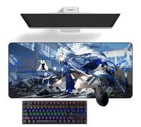 ZEKYGPP Tappetino per mouse a tema anime Arknights Lappland, tappetino per scrivania, tappetino per tastiera, tappetino per mouse in gomma, 400 mm x 900 mm x 3 mm