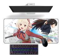 ZEKYGPP Tappetino per mouse a tema anime Lycoris Recoil anime, tappetino per mouse da scrivania, tappetino per tastiera, tappetino per mouse grande, 400 mm x 900 mm x 3 mm