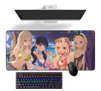 ZEKYGPP Tappetino per mouse a tema anime Lycoris Recoil anime, tappetino per mouse da scrivania, tappetino per tastiera, tappetino per mouse grande, 400 mm x 900 mm x 3 mm