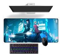 ZEKYGPP Tappetino per mouse a tema anime Lycoris Recoil Anime Tappetino per mouse deskmat tappetino per tastiera grande tappetino per mouse, 300 mm x 700 mm x 3 mm