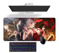 ZEKYGPP Tappetino per mouse a tema anime Lycoris Recoil Anime Tappetino per mouse deskmat tappetino per tastiera grande tappetino per mouse, 300 mm x 700 mm x 3 mm