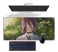 ZEKYGPP Tappetino per mouse a tema anime, motivo: Chainsaw Man, tappetino per mouse grande, 300 mm x 700 mm x 3 mm