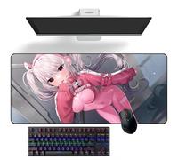 ZEKYGPP Tappetino per mouse a tema anime Nikke, la dea della vittoria, tappetino per mouse da scrivania, tappetino per tastiera, grande tappetino per mouse, 300 mm x 700 mm x 3 mm