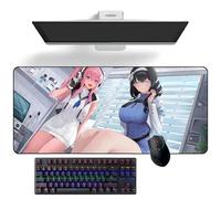 ZEKYGPP Tappetino per mouse a tema anime Nikke, la dea della vittoria, tappetino per mouse da scrivania, tappetino per tastiera, grande tappetino per mouse, 400 mm x 900 mm x 3 mm