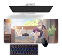 ZEKYGPP Tappetino per mouse anime Honkai Impact 3rd Bronya Zaychik Anime tappetino da scrivania tappetino per tastiera tappetino per mouse grandi tappetini per mouse in gomma