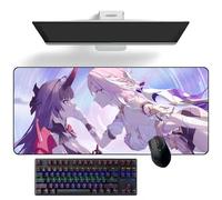 ZEKYGPP Tappetino per mouse anime Honkai Impact 3rd Raiden Mei Tappetino da scrivania Tappetino per tastiera Tappetino per mouse grande Tappetino per mouse in gomma