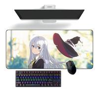 ZEKYGPP Tappetino per mouse anime Wandering Witch: The Journey of Elaina, tappetino per mouse da scrivania, tappetino per tastiera, grande tappetino per mouse, 400 mm x 900 mm x 3 mm