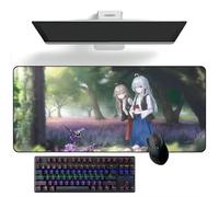 ZEKYGPP Tappetino per mouse anime Wandering Witch: The Journey of Elaina, tappetino per mouse da scrivania, tappetino per tastiera, grande tappetino per mouse, 300 x 700 x 3 mm