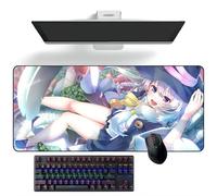ZEKYGPP Tappetino per mouse anime Wandering Witch: The Journey of Elaina, tappetino per mouse da scrivania, tappetino per tastiera, grande tappetino per mouse, 300 x 700 x 3 mm