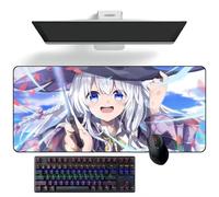 ZEKYGPP Tappetino per mouse anime Wandering Witch: The Journey of Elaina, tappetino per mouse da scrivania, tappetino per tastiera, grande tappetino per mouse, 300 x 700 x 3 mm