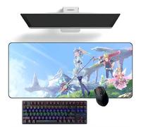 ZEKYGPP Tappetino per mouse anime Xenoblade Chronicles Anime tappetino per mouse deskmat tappetino per tastiera grande tappetino per mouse, 400 mm x 900 mm x 3 mm