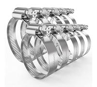 Zelbuck Fascette Metalliche in 304 Acciaio Inox Set di 12 Fascette Stringitubo da 9-16 mm Fascette per Tubi Regolabili, DIN 3017 Pinze di Manichetta per Lavatrici,Piscine,Automobili,Tubi di Gas, ecc