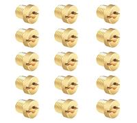 Zelbuck Kit de Jet Principal de Carburateur 15 Pièces M6#60 - #130 Gicleurs principaux, 12 et 17.5mm Taille pour Gicleurs de Carburateur Dell'Orto PHBN-PHVA - Laiton