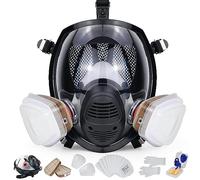 Zelbuck Maschera Antigas Maschera Respiratoria Integrale Con Filtri Maschera Antipolvere Riutilizzabile Anti Gas, Vapori e Particella per Levigatura a Macchina, Verniciatura a Spruzzo, Polvere