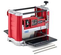 ZELCAN 2000W Pialla Filo Spessore per Legno da 33 cm Pialla Elettrica 15A con Doppia Lama e 20000 Tagli al Minuto Pialla a Spessore con Entrata Uscita Esteso e Scarico Polvere per Lavorazione di Legno