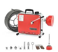 ZELCAN 400W Macchina Sturatubi Elettrica, 400 RMP Pulitore Tubo Di Scarico Professionale Coclea di Scarico Elettrica con 6 Teste e 20M Molle per WC Gabinetto Cucina Lavello Doccia