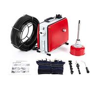 ZELCAN 400W Macchina Sturatubi Elettrica, Macchina per La Pulizia dei Tubi della Coclea, Pulitore Elettrico di Scarico Tubo 400r/ min Drenaggio a Spirale con Scovolini Teste e 20M Molle