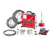 ZELCAN 850W Macchina Sturatubi Elettrica per Tubi da 20 a 200 mm, Pulitore Elettrico di Scarico Coclea di Drenaggio Elettrica con 12 Teste e 27M Molla per WC Gabinetto Cucina Lavello Doccia