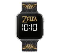Zelda GLZ4013 - Orologio digitale a LED per bambini, con cinturino in silicone nero, Nero , Moderno