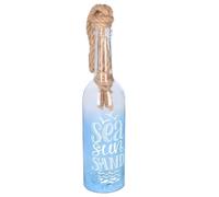 Zelda Bomboniere Bottiglia LED H 30 Sea Sun Sand Articolo Decorativo Mare (Celeste)