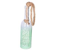 Zelda Bomboniere Bottiglia LED H 30 Sea Sun Sand Articolo Decorativo Mare (Verde)