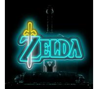ZELDA Game Elements Logo LED Luce al neon Regalo per amici e familiari Interruttore di alimentazione USB Luce regolabile Studio Studio Club Parete Luce al neon Decorazione 5 V (Giallo + Blu ghiaccio)