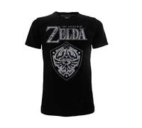 Zelda-Legend of Tshirt Originale Nera 100% Prodotto Ufficiale Nintendo - Shield Maglia Maglietta (S)