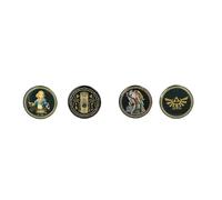 Zelda Tears of the Kingdom Button Pack - Stemma di autenticazione, collegamento, Zelda e Hyrule Crest (confezione da 4), Multicolore, Taglia unica